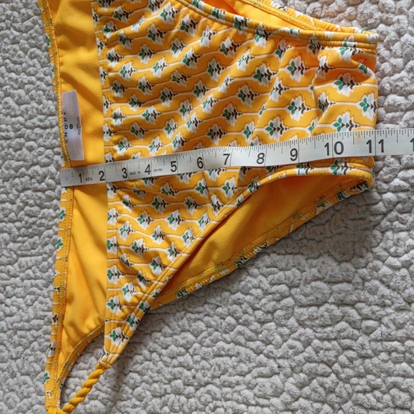 NWT Rhode For Target XXL Yellow Floral Low Rise High Leg Cheeky Bikini Bottom - Picture 7 of 13